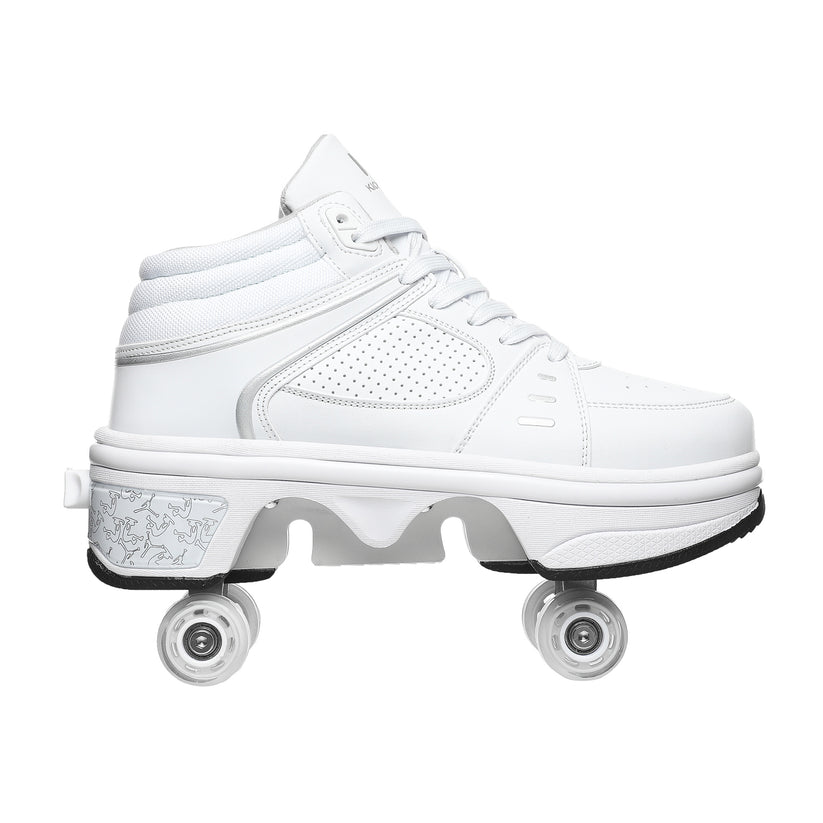 Kofuboke : High-top White Roller Shoes with Led Light – KOFUBOKE